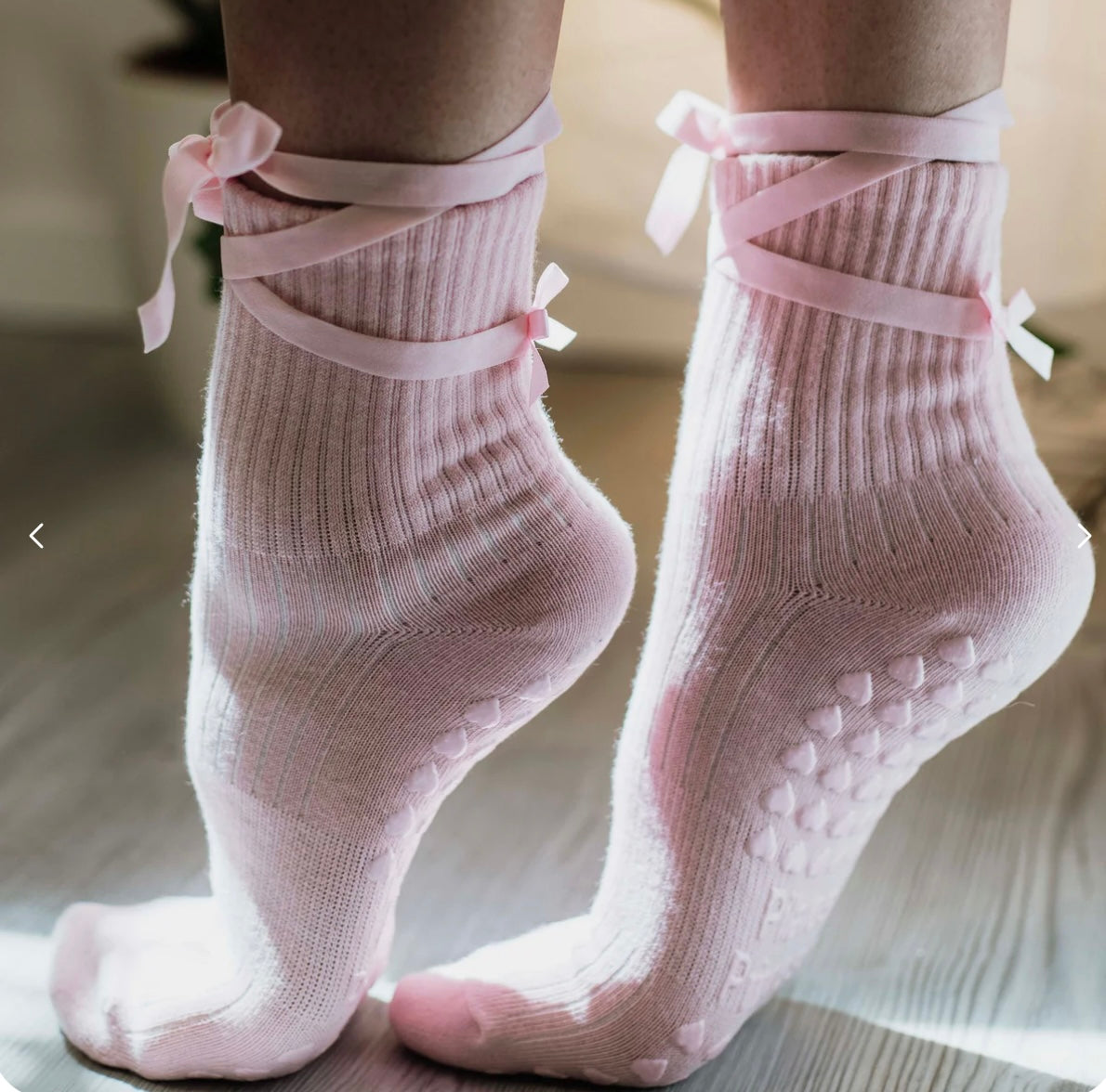 Pink Pilates Grip Socks