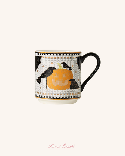 Bistro Tile Stonewear 24k gold accent mug