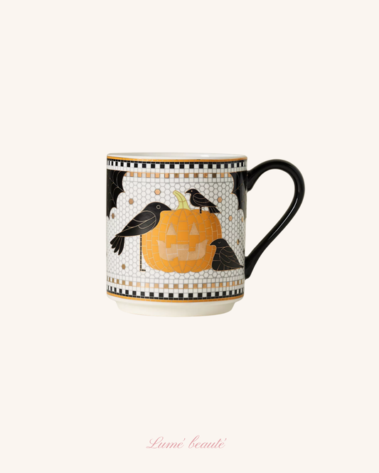 Bistro Tile Stonewear 24k gold accent mug